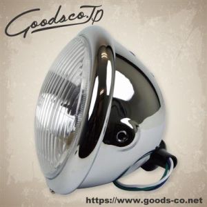 GOODS GOODS G66-84101 5-3/4インチ ベイツタイプヘッドライト クローム サイドマウント H4