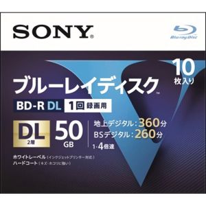 ソニー SONY ソニー 10BNR2VLPS4 ビデオ用ブルーレイディスク 50GB 4倍速 10枚入 SONY