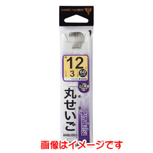 がまかつ Gamakatsu がまかつ 糸付 丸セイゴ 白 60cm 6号 ハリス 1 11-284