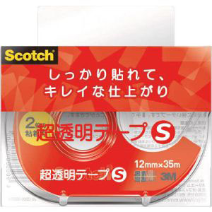 スリーエム 3M スリーエム 3M 600-1-12DN スコッチ 超透明テープS 12mm×35m ディスペンサー付