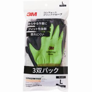 スリーエム 3M スリーエム 3M GLOVE GRE L 3P コンフォートグリップグローブ グリーン Lサイズ 3双パック