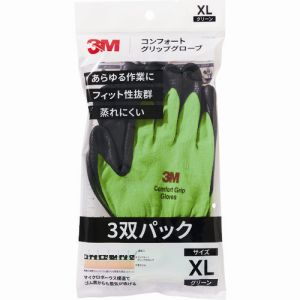 スリーエム 3M スリーエム 3M GLOVE GRE XL 3P コンフォートグリップグローブ グリーン XLサイズ 3双パック