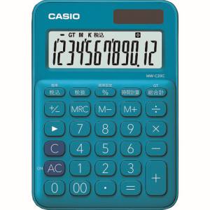 カシオ CASIO カシオ MW-C20C-BU-N カラフル電卓 ミニジャストタイプ12桁