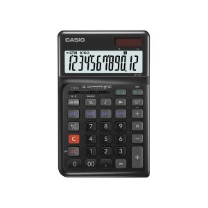 カシオ CASIO カシオ JE-12D-BK-N 人間工学電卓ジャストタイプ 黒