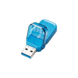 エレコム ELECOM エレコム MF-FCU3016GBU フリップキャップ式 USBメモリ 16GB ブルー
