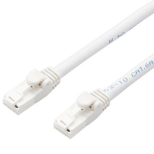 エレコム ELECOM エレコム LD-GPAT/WH1/RS LANケーブル/CAT6A対応/EU RoHS指令準拠/爪折れ防止/簡易パッケージ仕様/1m/ヨリ線/ホワイト