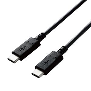 エレコム ELECOM エレコム U2C-CC30NBK2 USB2.0ケーブル/C-Cタイプ/認証品/PD対応/3A出力/3.0m/ブラック