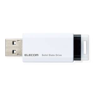 ELECOM エレコム エレコム ESD-EPK0250GWH 外付けSSD ノック式 USB3.2 Gen2 対応 250GB ホワイト