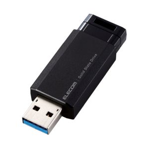 ELECOM エレコム エレコム ESD-EPK0500GBK 外付けSSD ノック式 USB3.2 Gen2 対応 500GB ブラック