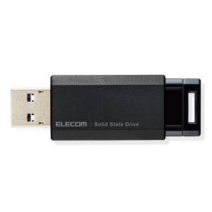 ELECOM エレコム エレコム ESD-EPK1000GBK 外付けSSD ノック式 USB3.2 Gen2 対応 1TB ブラック