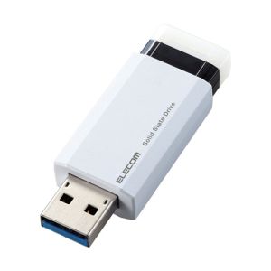ELECOM エレコム エレコム ESD-EPK1000GWH 外付けSSD ノック式 USB3.2 Gen2 対応 1TB ホワイト