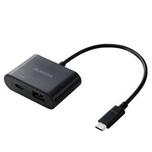 エレコム ELECOM エレコム MPA-CAPDBK 変換ケーブル 0.15m USB Type-C to USB-A 給電機能付 USB Power Delivery60W対応 ブラック
