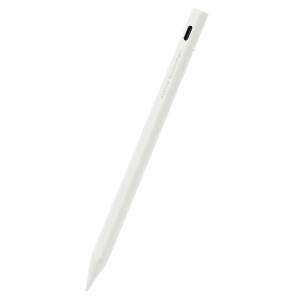 エレコム ELECOM エレコム P-TPACSTAP02WH タッチペン スタイラス 充電式 iPad専用 パームリジェクション対応 傾き検知対応 磁気吸着 USB-C充電 ペン先交換可能 ホワイト