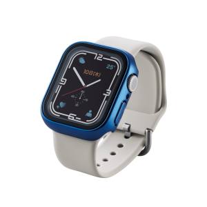 エレコム ELECOM エレコム AW-21BFCGNV Apple Watch series7 41mm フルカバーケース プレミアムガラス 高透明 ネイビー