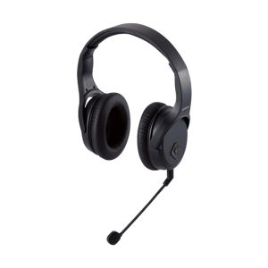 ELECOM エレコム エレコム HS-HPW01BK 無線ヘッドセット 2.4GHzワイヤレス オーバーヘッド型 マイクアーム付き USB-Aアダプタ付 両耳 ブラック