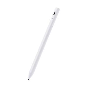 ELECOM エレコム エレコム P-TPACSTHY01WH タッチペン スタイラス 充電式 iPadモード 汎用モード切替 パームリジェクション対応 磁気吸着 USB-C充電 ホワイト