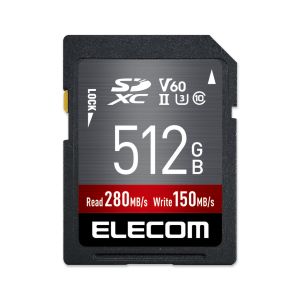 エレコム ELECOM エレコム MF-FS512GU23V6R SDXCカード データ復旧サービス付 UHS-II V60 512GB