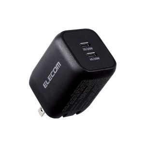 エレコム ELECOM エレコム ACDC-PD4365BK ノートPC用ACアダプター USB充電器 USB Power Delivery対応 Quick Charge 3.0対応 ブラック