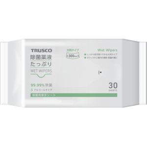 トラスコ TRUSCO トラスコ TJYTW-30 除菌薬液たっぷりウェットワイパー大判 30枚