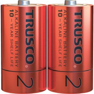 トラスコ中山 TRUSCO トラスコ中山 TLR14GPL-2S アルカリ乾電池10年 単2  2本入