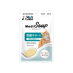 ジャパンペットコミュニケーションズ ジャパンペットコミュニケーションズ メディスープ 猫用 胃腸サポート サーモンとほたて味 40g