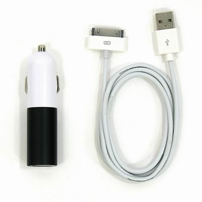  ルートアール iPad/iPhone4対応 CARソケット用USB電源 ケーブル付 RCG-C29BK(ブラック)