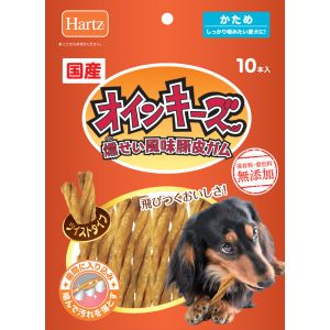 住商アグロ 住商アグロ ハーツ オインキーズ 燻せい風味豚皮ガム ツイストタイプ かため 10本入