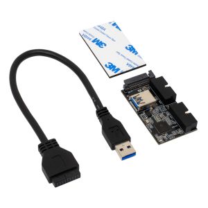 アイネックス AINEX アイネックス HUB-09 USBオーディオ変換ケーブル 4極ヘッドセット用+3極ヘッドフォン+マイク用 AINEX