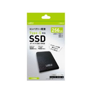 Lazos Lazos L-S256-B ポータブル外付けSSD 256GB 高速モデル