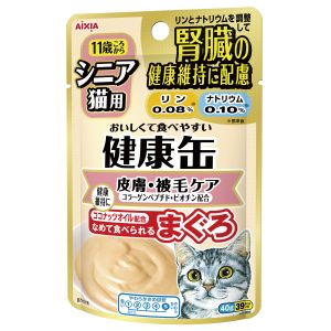 アイシア AIXIA アイシア シニア猫用 健康缶パウチ 皮膚・被毛ケア 40g