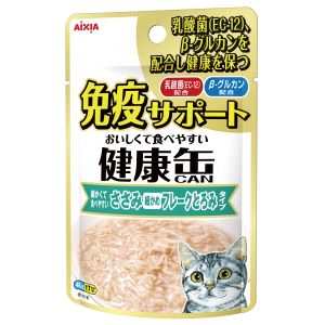 アイシア AIXIA アイシア 健康缶パウチ 免疫サポート ささみ細かめフレーク とろみタイプ 40g