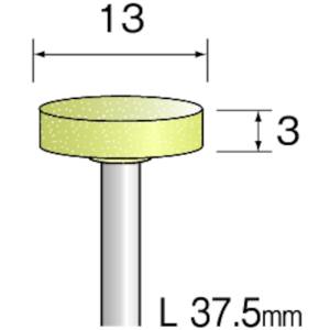 ミニター ミニモ Minimo ミニター ミニモ CA3404 イエロー砥石 WA 120 φ13 10本入