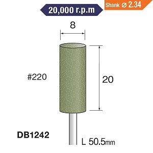 ミニター ミニモ Minimo ミニター ミニモ DB1242 研磨用ゴム砥石 WA ミディアム ＃220 φ8 10本入