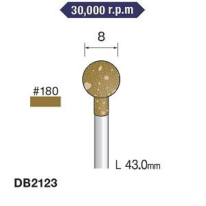 ミニター ミニモ Minimo ミニター ミニモ DB2123 研削用ゴム砥石 WA ミディアム180 φ8 10本入