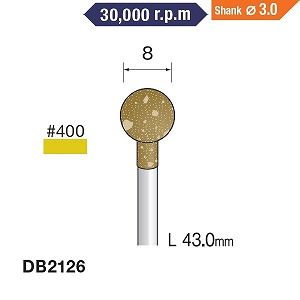 ミニター ミニモ Minimo ミニター ミニモ DB2126 研削用ゴム砥石 WA ミディアム ＃400 φ8 10本入