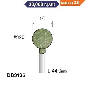 ミニター ミニモ Minimo ミニター ミニモ DB3135 研磨用ゴム砥石 WA ミディアム ＃320 φ10 10本入