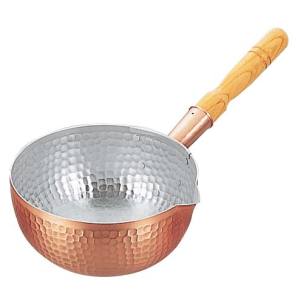 丸新銅器 丸新銅器 銅 打出 片口坊主鍋 内面錫引有 15cm