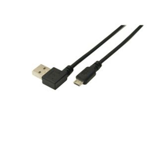 変換名人 変換名人 USBARL-MC/CA100 USB A 右L→micro 100cm ケーブル