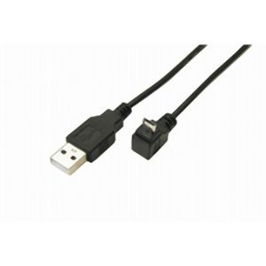 変換名人 変換名人 USBA-MCUL/CA100 USB A to micro上L型 100cm ケーブル