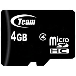 チーム Team microSDHC 4GB TG004G0MC24A Class4