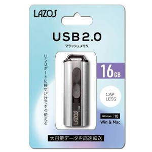 LAZOS LAZOS L-US16 USBメモリ 16GB USB2.0