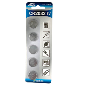 Lazos Lazos コイン電池 CR2032 × 5個パック