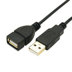 変換名人 変換名人 USB2A-AB/CA100 極細USBケーブルAオス-Aメス 1m