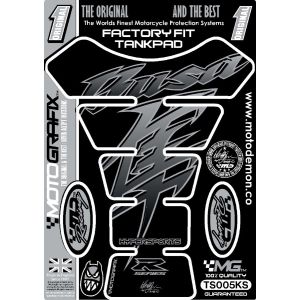 モトグラフィックス MOTOGRAFIX モトグラフィックス MT-TS005KS タンクパッド BLK/シルバー GSX1300R隼