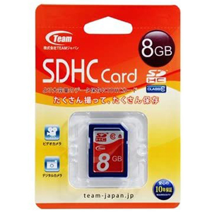 Team Japan SDHC 8GB TG008G0SD28X Class10