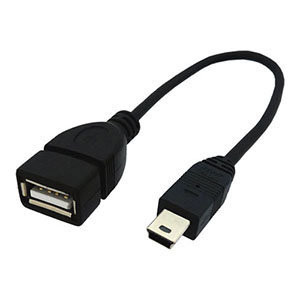 3Aカンパニー USB2.0 A(メス)-miniUSB(オス)変換ケーブル 0.2m UAD-AMNB02