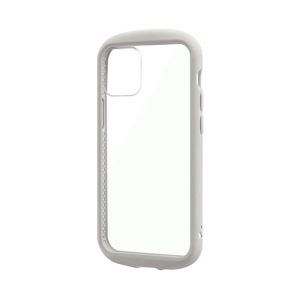 MSソリューションズ LEPLUS MSソリューションズ iPhone 12 mini 耐衝撃ハイブリッドケース PALLET CLEAR Flat ライトグレー LP-IS20PLCLGY