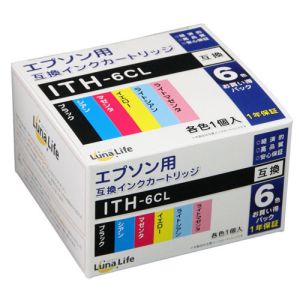 ルナライフ Luna Life ルナライフ エプソン用 ITH-6CL 互換インクカートリッジ 6本セット