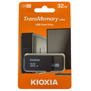 キオクシア Kioxia 海外パッケージ キオクシア USBメモリ 32GB LU365K032GG4 USB3.2 Gen1対応 スライド式 ブラック