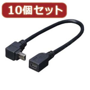 変換名人 変換名人 USBM-CA20ULX10 USBmini L型ケーブル延長20 上L